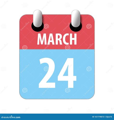 March 24th Day 24 Of Monthsimple Calendar Icon On White Background
