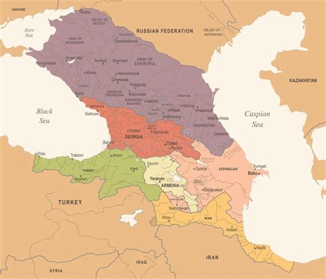 Political Map Of Caucasus