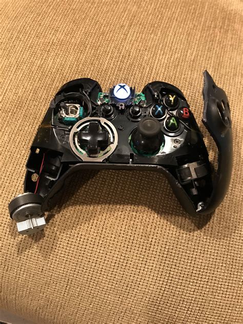 The Inside Of A Torn Apart Controller Still Working Taken Apart