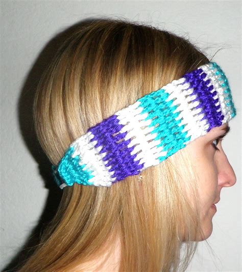 Multicolored Stretchy Headband Stretchy Headbands Crochet