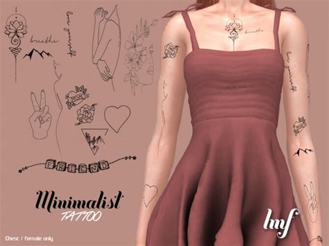 Imf Tattoo Minimalist By Izziemcfire At Tsr Sims 4 Updates