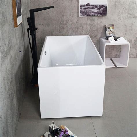 It provides a decorative cover for the pipe stub delivering water to the bathtub,. Small Freestanding Tub,47''x 27''Rectangular Small Bathtub ...