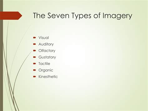 Ppt The Seven Types Of Imagery Powerpoint Presentation Free Download