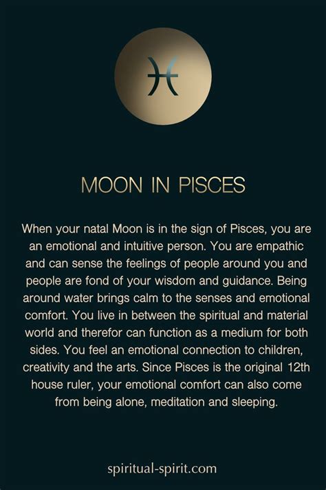 The Moon In Pisces Pisces Moon Sign Moon Sign Astrology Birth Chart