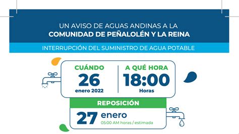 Aguas Andinas informa sobre corte programado de agua para el miércoles