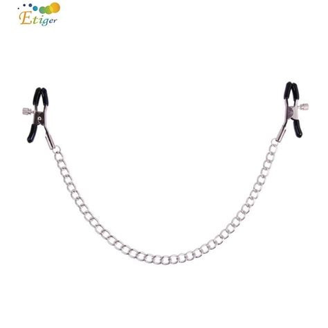 New Sexy Toy Nipple Clamps Chain Set Masturbation Clamps With 1pcs Stainless Steel Chain Breast