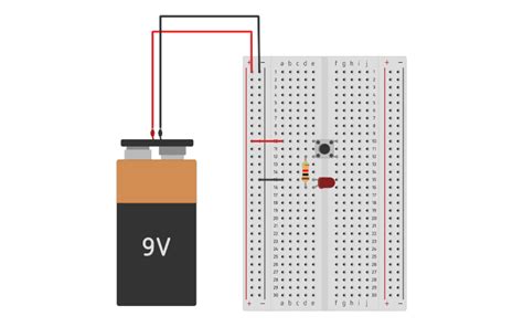 Circuit Design 1 Use Push Button Led On Off On Breadboard Tinkercad