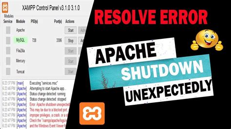 Apache Shutdown Unexpectedly In Xampp Solve Problem YouTube