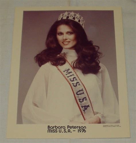 1976 Miss Usa Pageant Photo Barbara Peterson Of Minnesota Childhood