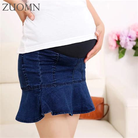 Summer Maternity Skirt Package Hip Denim Skirt For Pregnant Women Maternity Short Belly Skirt