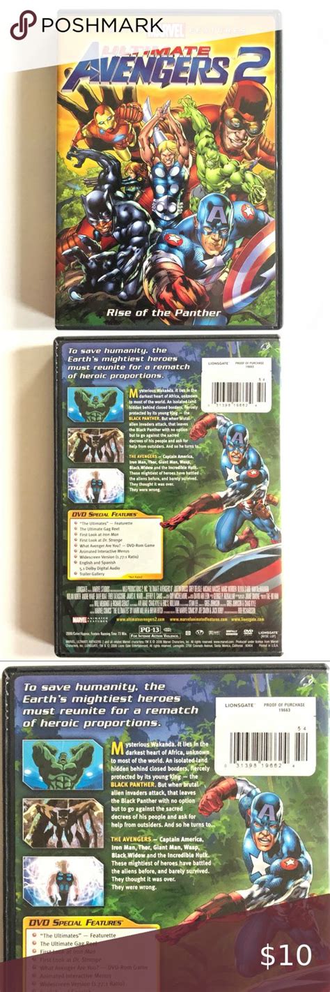 Dvd Ultimate Avengers 2 Rise Of The Panther In 2022 Avengers