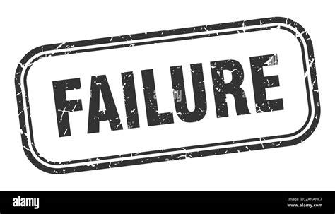 Failure Stamp Failure Square Grunge Black Sign Stock Vector Image