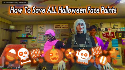 How To Save All Halloween Face Paintsmask In Gta 5 Online Youtube