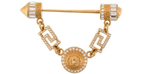 Versace Medusa Tribute Brooch In Gold Metallic Lyst