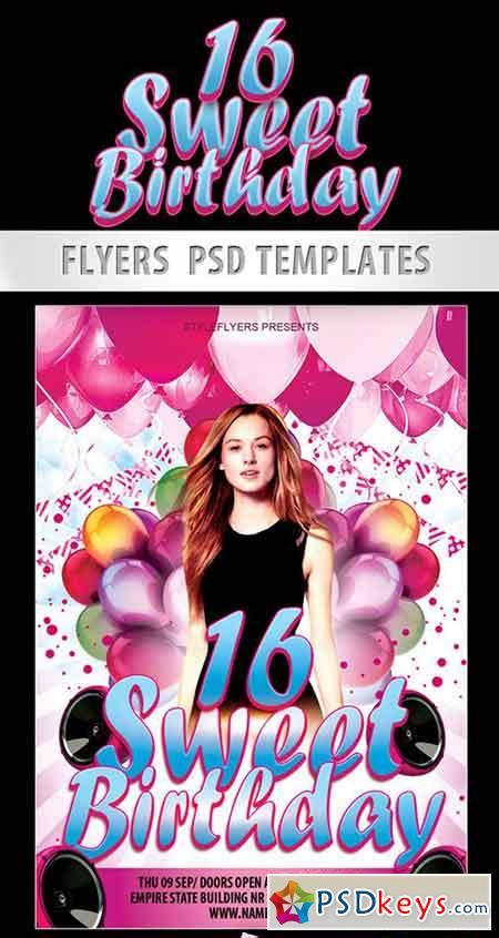 Sweet 16 Banner Template Professional Template Inspiration