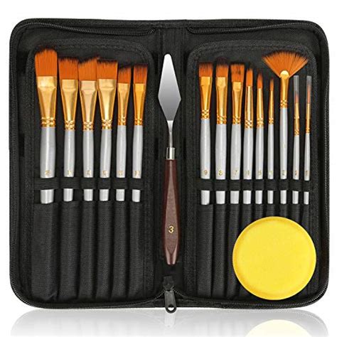 Paint Brushes Set 15 Sizes Oil Acrylic Painting Brush Kit Professional