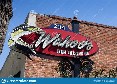 Wahoo S Fish Tacos Restaurant Sign Editorial Stock Photo