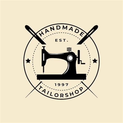 Premium Vector Tailor Vector Badge Logo Sewing Machine Logo Template