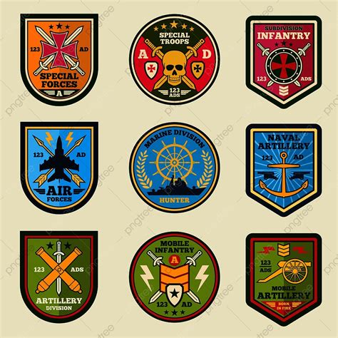 Military Patch Clipart Transparent PNG Hd Military Patches Vector Set