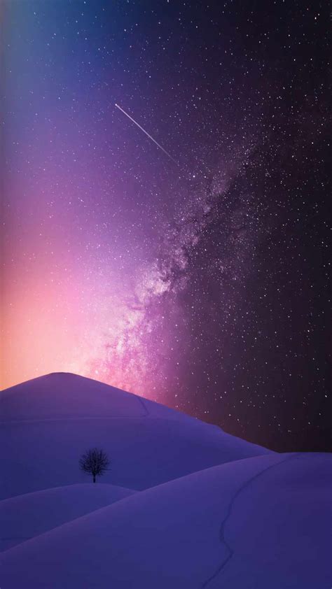 Galaxy View In Night Iphone Wallpaper Iphone Wallpapers