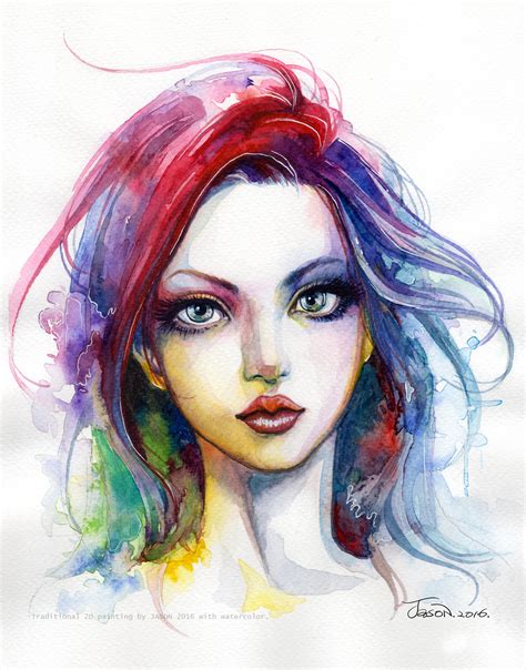 Jason Liu Watercolor Girls Face