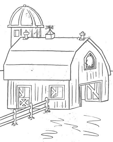 Barn For Keeping Farm Products Coloring Page Coloring Sky