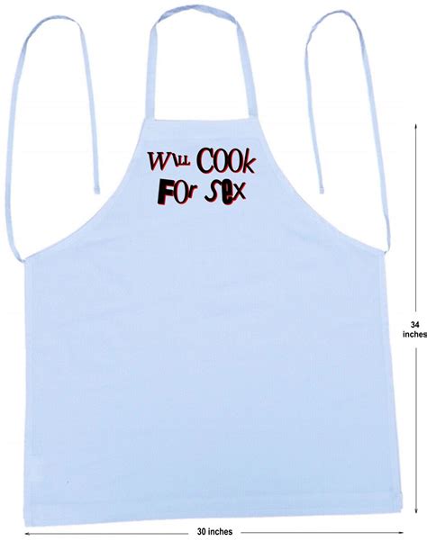 Funny Novelty Apron Will Cook For Sex Aprons With Attitude By Coolaprons 609613021923 Ebay