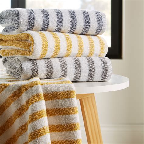 Soho Stripe Towels Ocean Striped Towels Towel Luxury Towels