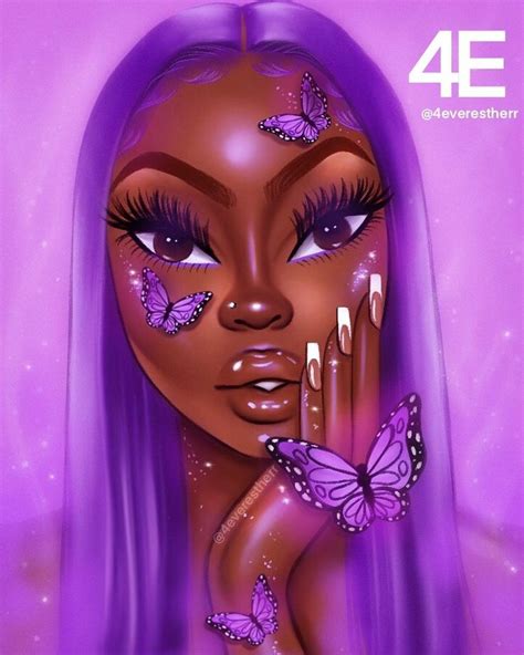 Estherr La Main Dor 👼🏾🇨🇩🇨🇦 On Instagram “💜💜purple X Lavender 💜💜 Illustration Drawing Art