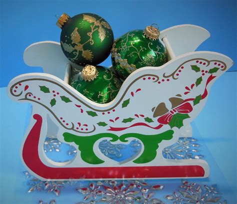 Sleigh Decoration Santa Sleigh Holiday Table Decor Etsy