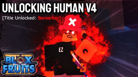 I Unlocked Full Human Race V4 In Blox Fruits Youtube