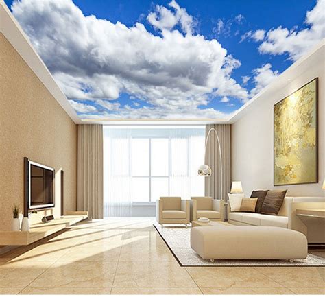 Luxury 3d wallpaper designer wallpaper at cheap prices wallcovering wallpaper manufacturer imported wallpaper wholesaler wallpaper manufacturers in delhi interior decor ideas cheap wallpaper wholesale wallpaper wall decor kids wallpaper high quality imported 3d cheapest. Large Blue Sky Cloud Mural 3d Ceiling Mural Wallpaper for ...