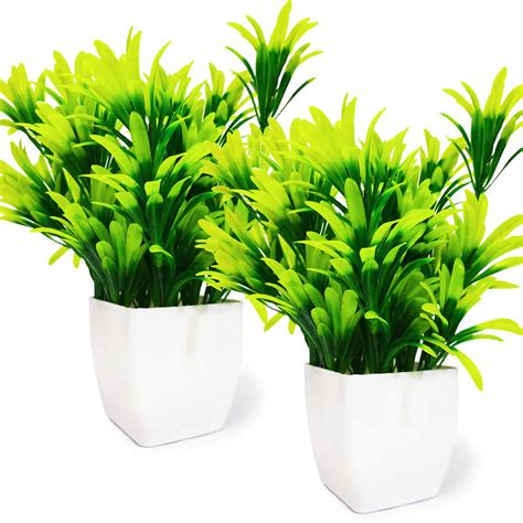 Buy Woodzone Combo Of 2 Indoor Plant Artificial With Pot For Home
