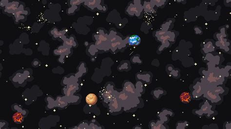 Parallax Pixel Art Space Background Asset Runity2d