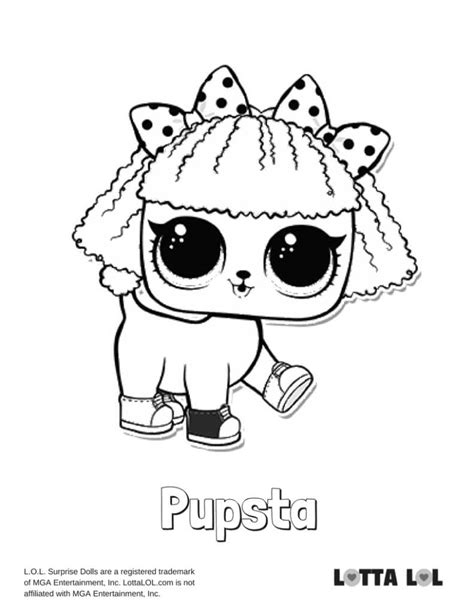 They are stylish, they have cool accessories, and of course it attracts people. Pupsta LOL Surprise Doll Coloring Page | Lotta LOL