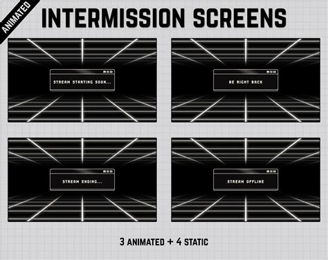 Dark Retro Computer Intermission Screens Oakway Graphics