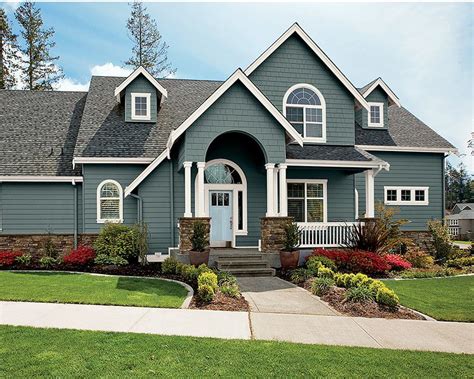 Benjamin moore color trends 2019, a collection of 15 paint colors that can all work together. Olympic Paint color "Obligation" with "Horseradish" trim color | House paint exterior, Exterior ...