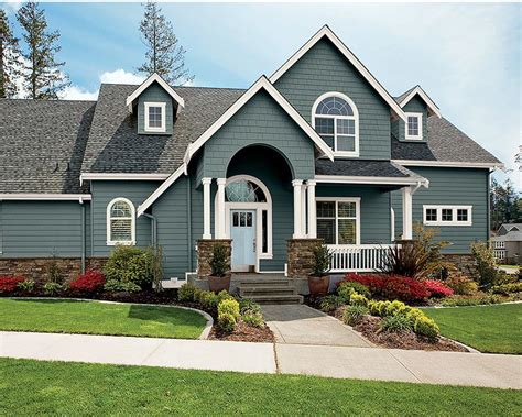 Click on palette editor to get shades, tints and color harmonies. Olympic Paint color "Obligation" with "Horseradish" trim color | House paint exterior, Exterior ...