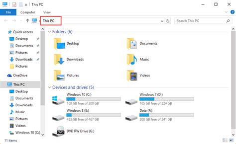 Open File Explorer To ‘this Pc Rather Than ‘quick Access In Windows