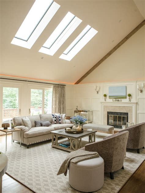 Your living room is the center of activity in your home, so give it the design love it deserves. Cathedral Ceiling Skylight Ideas, Pictures, Remodel and Decor