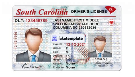 South Carolina Driver License Template V1 Cromedocuments