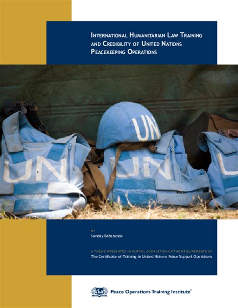 Pdf International Humanitarian Law Training And Credibility Of United
