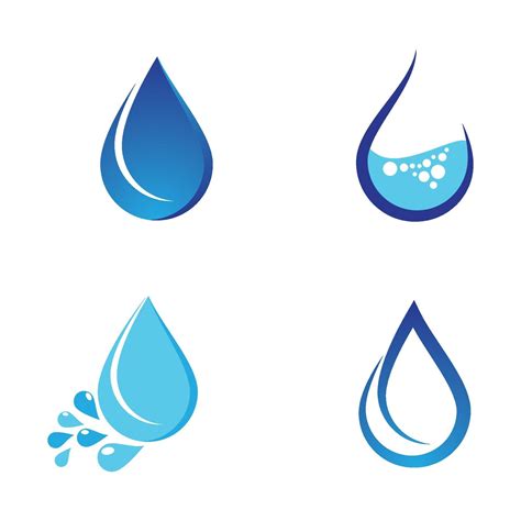 Water Drop Logo Images Set 2082273 Vector Art At Vecteezy