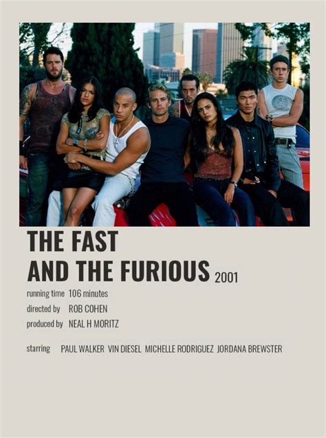 The Fast And The Furious Polaroid Poster Fast And Furious Movies To