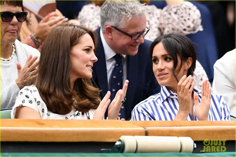 meghan markle and kate middleton make their first solo outing together at wimbledon 2018 photo