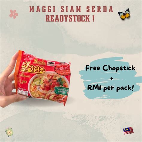 Readystock Maggi Siam Serda Ori Thailand Add On Latok Shrink Sahaja Shopee Malaysia