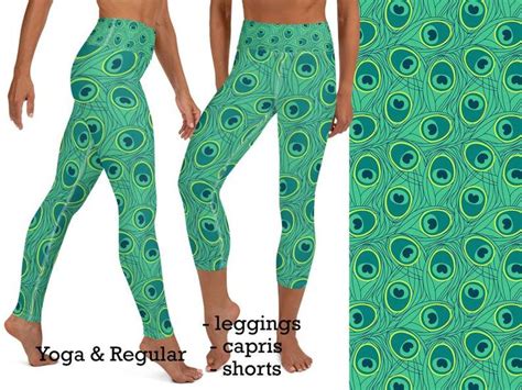 Peacock Feather Workout Leggings Womens Yoga Pants Birds Fitness