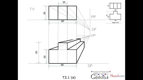 Engineering Drawing Tutorialsperspective Drawings With Front And Side