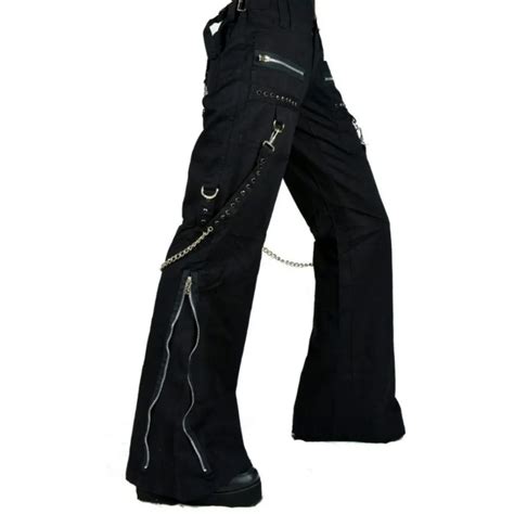 women s chains black rhinestones gothic punk emo tripp pants straps