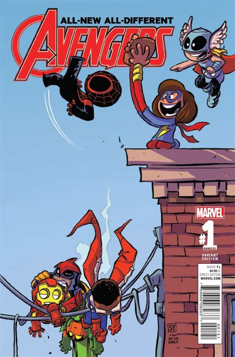 The Cover To Avengers 1 With An Image Of Two Cartoon Characters On Top